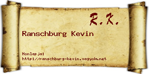 Ranschburg Kevin névjegykártya
